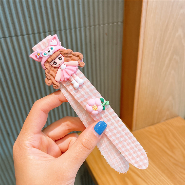 Детски карикатурен аксесоар за глава, ръчна изработка, с магическа лепяща лента за фиксиране на чубките.