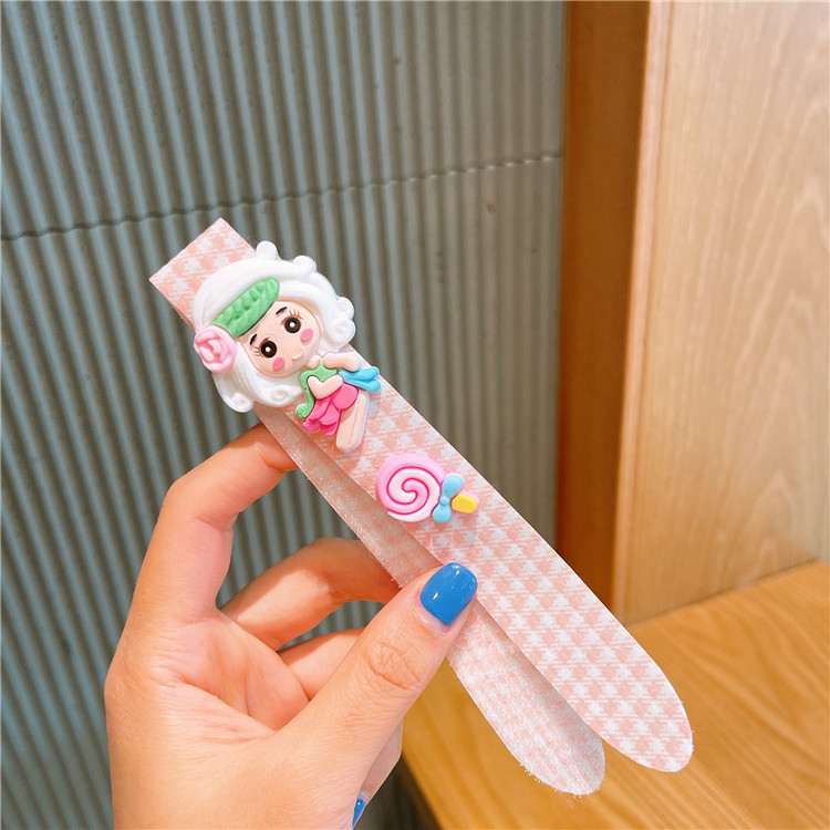 Детски карикатурен аксесоар за глава, ръчна изработка, с магическа лепяща лента за фиксиране на чубките.