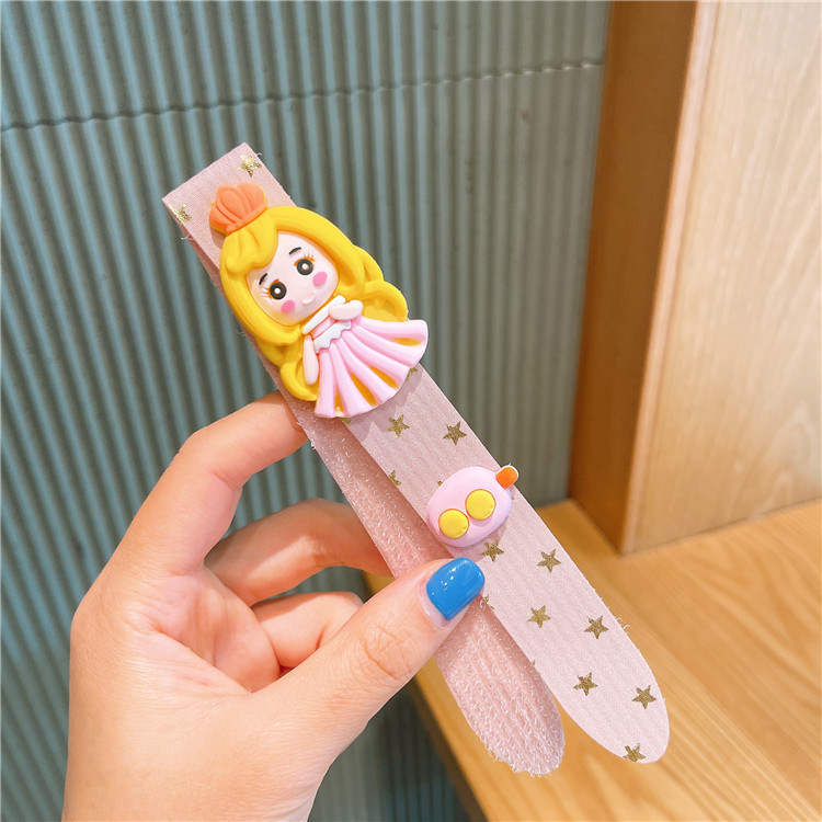 Детски карикатурен аксесоар за глава, ръчна изработка, с магическа лепяща лента за фиксиране на чубките.