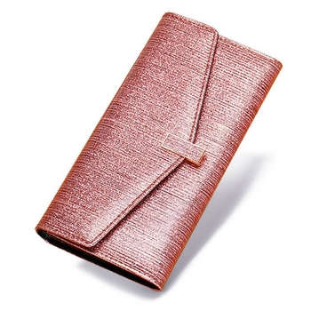 Dugi ženski novčanik od prave kože, gradski minimalistički stil, jednobojni dizajn, model MCS-302, velik kapacitet