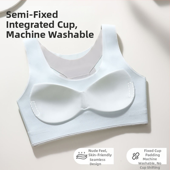 Αθλητικό σουτιέν τύπου γιλέκου, νάιλον ύφασμα, πλήρης κάψα με λεπτές διαμορφωμένες κάψες, επένδυση νάιλον 80-90%, χωρίς ενίσχυση με μεταλλικά στοιχεία, σταθερά διπλά ιμάντες