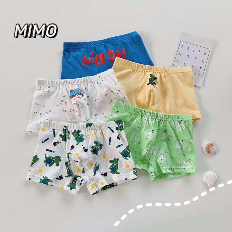 Chiloți pentru copii boxer din bumbac, 95% bumbac / 5% elastan, siguranță Clasa A, pentru băieți 3–8 ani (100–140 cm), 3D fără cusături, ambalare în cutie