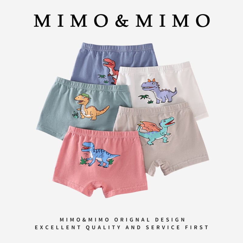 Chiloți pentru copii boxer din bumbac, 95% bumbac / 5% elastan, siguranță Clasa A, pentru băieți 3–8 ani (100–140 cm), 3D fără cusături, ambalare în cutie