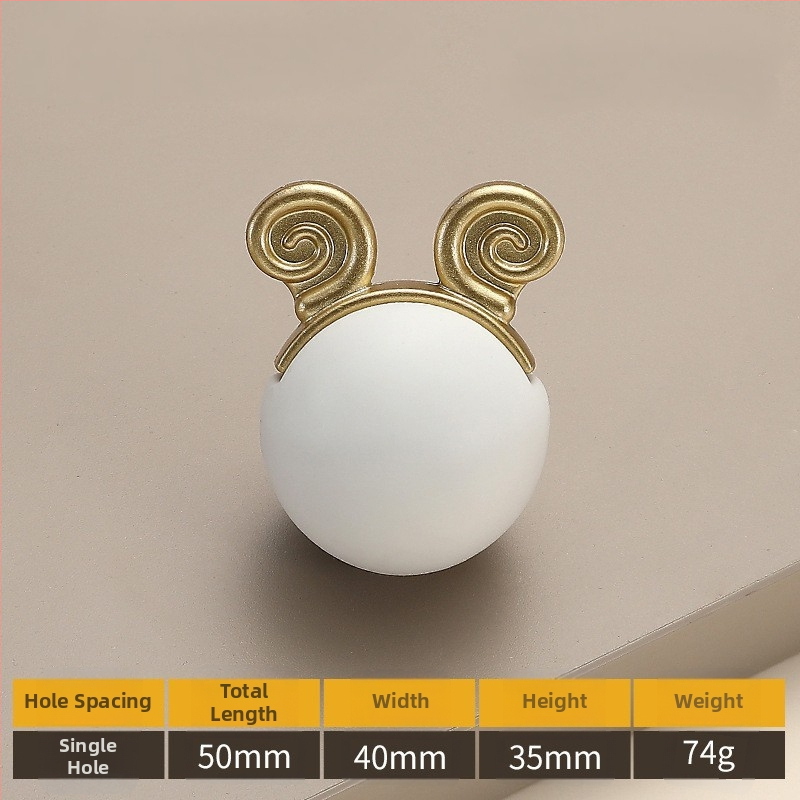 Μοντέλο 2991 — Μοντέρνα μινιμαλιστική καρτούν λαβή επίπλων με μία οπή για ντουλάπες, ντουλάπια και συρτάρια