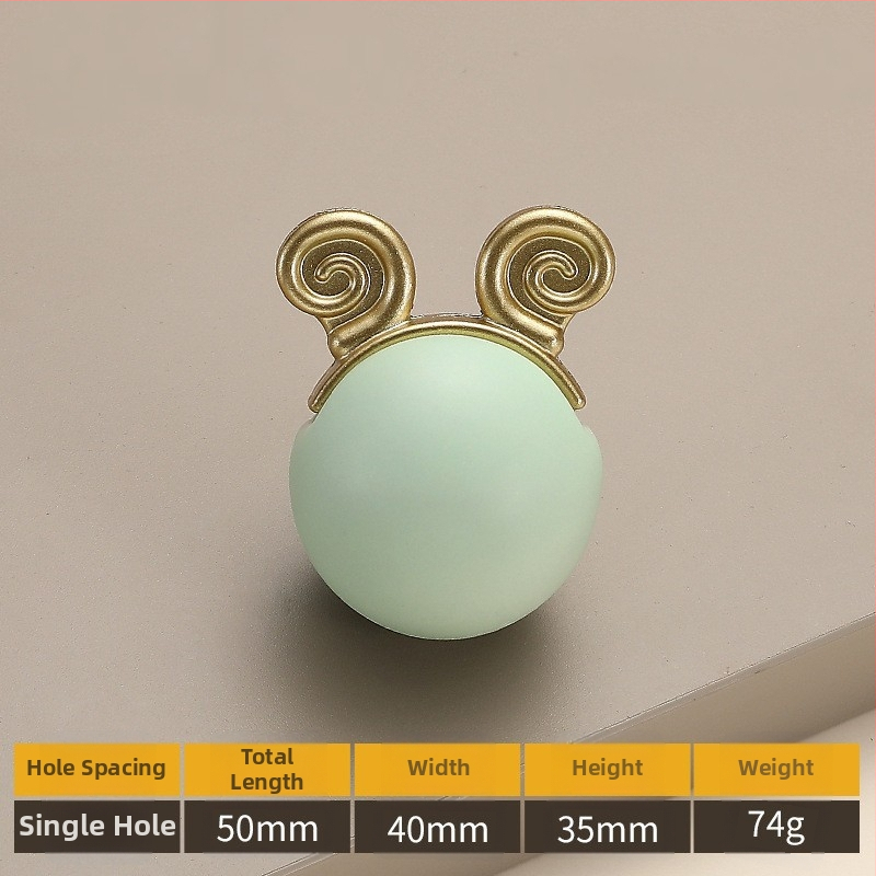 Μοντέλο 2991 — Μοντέρνα μινιμαλιστική καρτούν λαβή επίπλων με μία οπή για ντουλάπες, ντουλάπια και συρτάρια