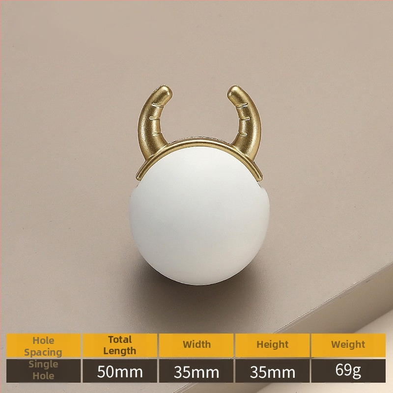 Μοντέλο 2991 — Μοντέρνα μινιμαλιστική καρτούν λαβή επίπλων με μία οπή για ντουλάπες, ντουλάπια και συρτάρια