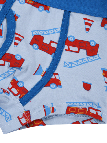 Boxeri pentru băieți – 95% bumbac, Clasa A, pentru 3–8 ani, design cu dinozaur, mașină de pompieri și spațiu