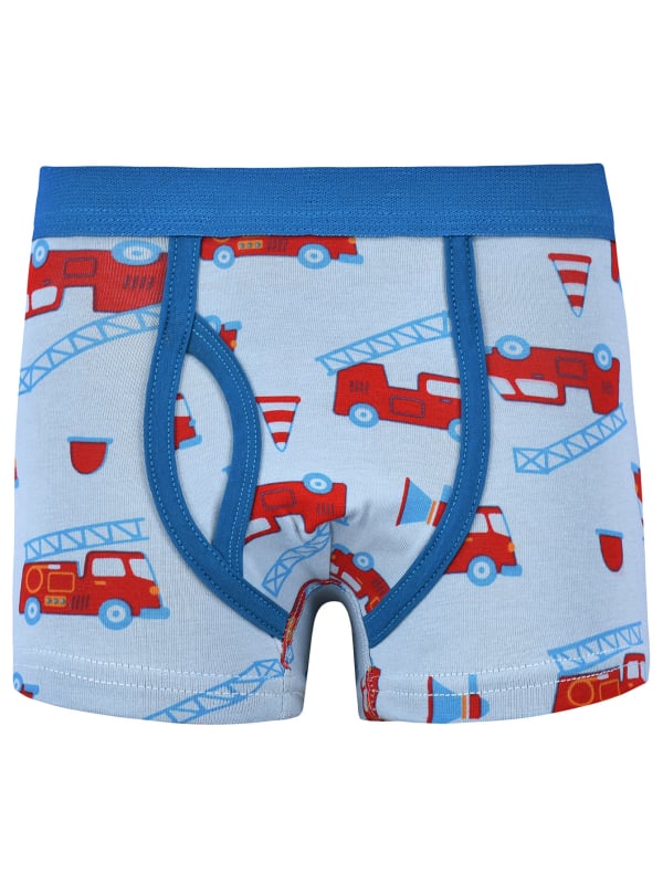 Boxeri pentru băieți – 95% bumbac, Clasa A, pentru 3–8 ani, design cu dinozaur, mașină de pompieri și spațiu