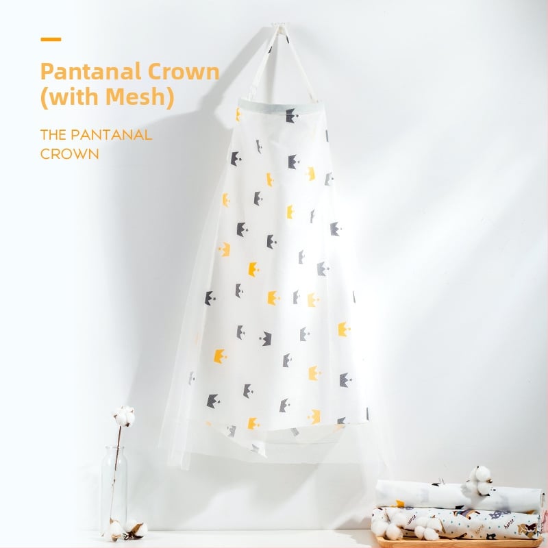 Acoperământ pentru alăptat din 95% bumbac, cu model Cartoon, mâneci scurte