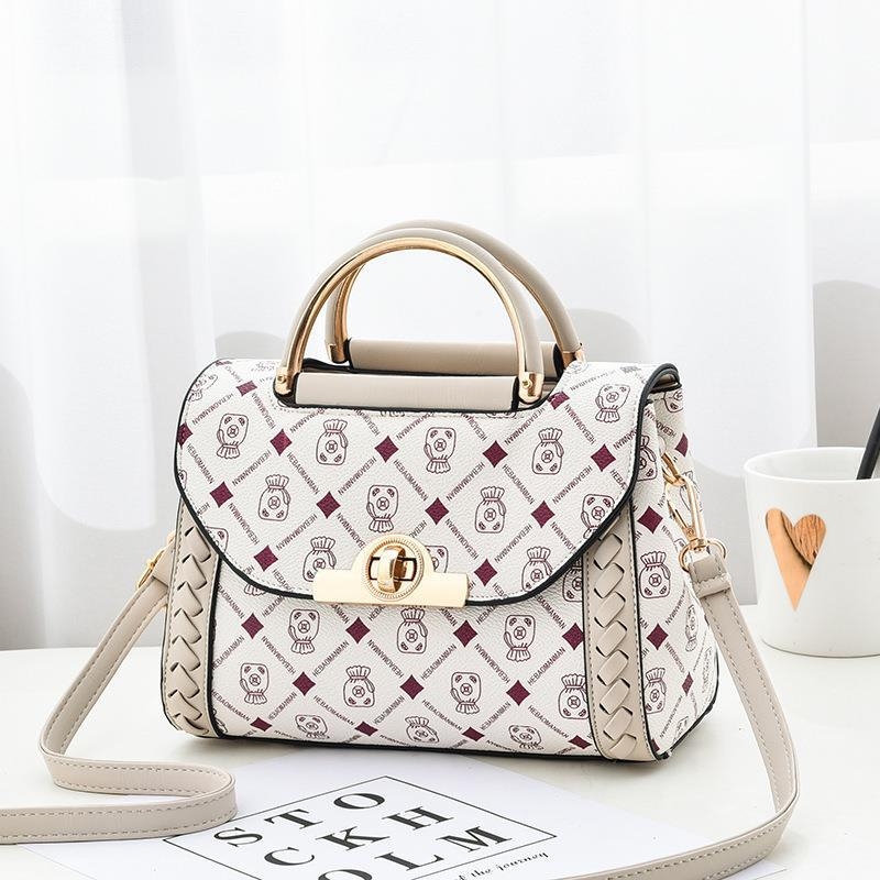 Geantă de damă din PU cu închidere tip latch, formă orizontală pătrată, buzunar intern cu fermoar și buzunar pentru telefon