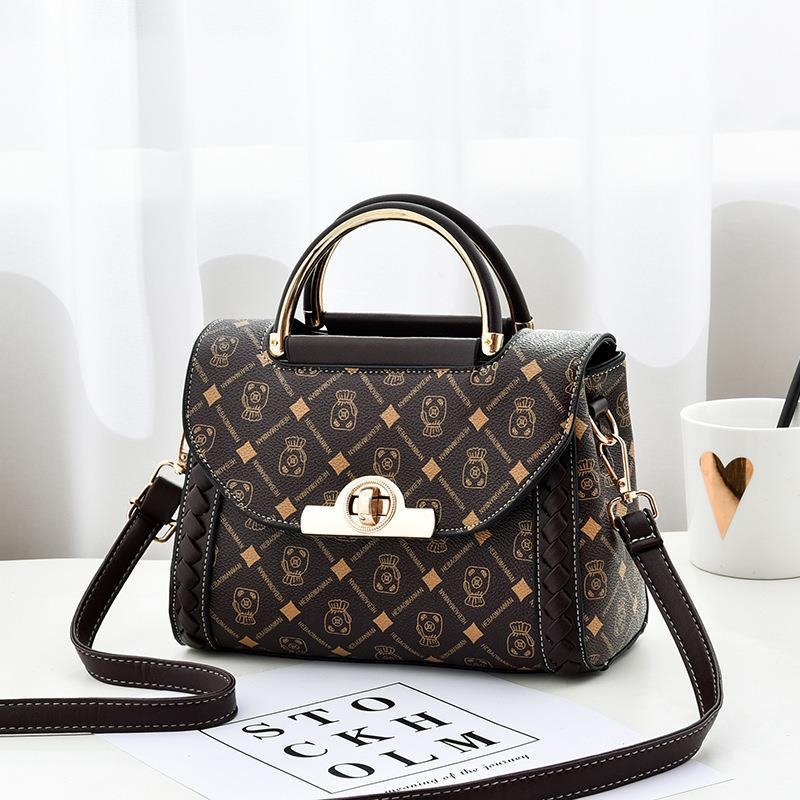 Geantă de damă din PU cu închidere tip latch, formă orizontală pătrată, buzunar intern cu fermoar și buzunar pentru telefon