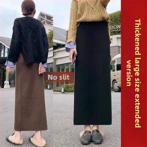 Sukňa z pletenej tkaniny, dlhá, bedrový strih, elastická, jar 2025