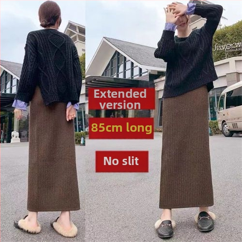 Sukňa z pletenej tkaniny, dlhá, bedrový strih, elastická, jar 2025