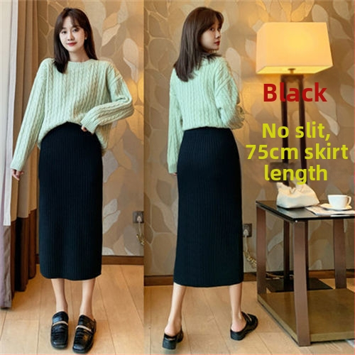 Sukňa z pletenej tkaniny, dlhá, bedrový strih, elastická, jar 2025