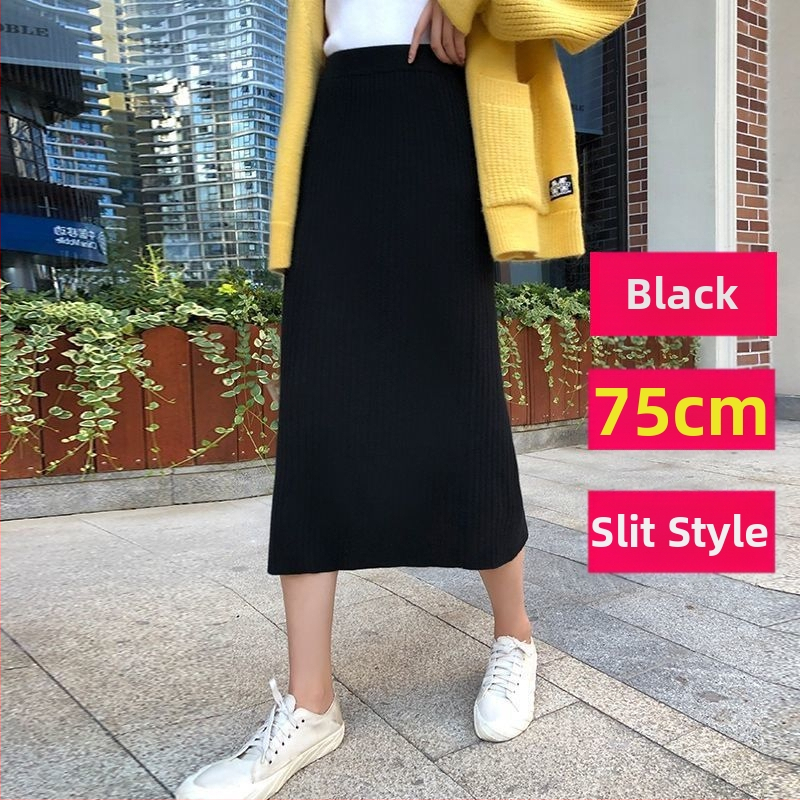 Sukňa z pletenej tkaniny, dlhá, bedrový strih, elastická, jar 2025