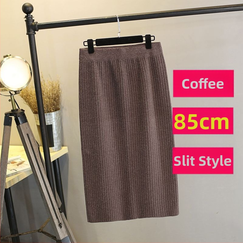 Sukňa z pletenej tkaniny, dlhá, bedrový strih, elastická, jar 2025