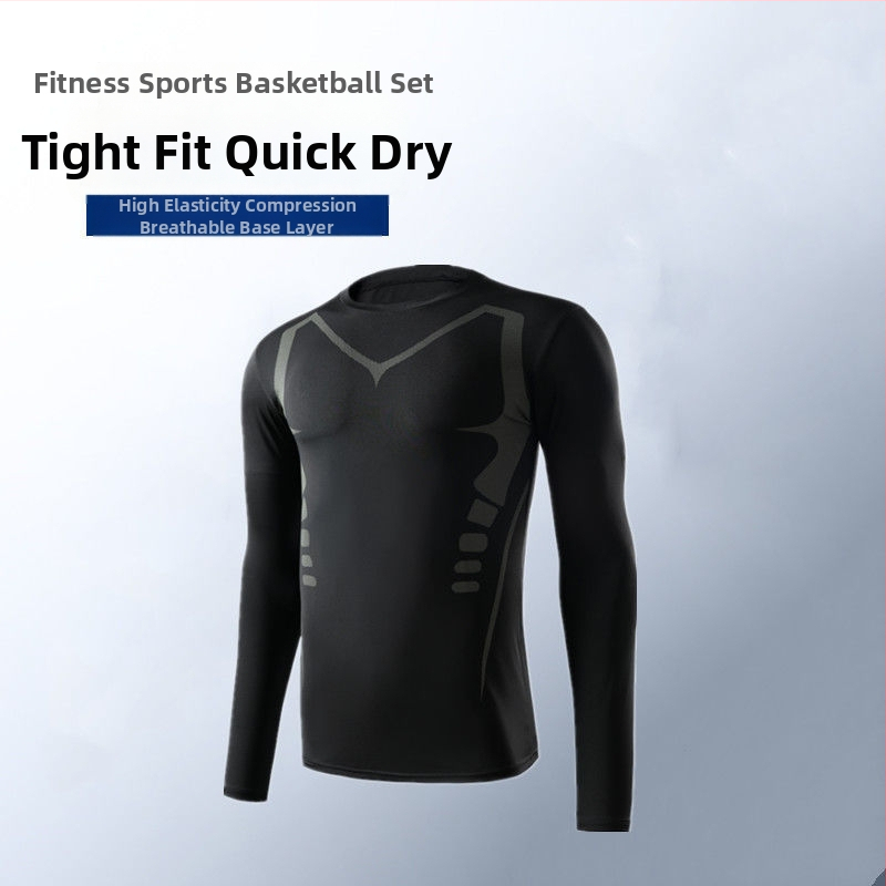 Ανδρικό σετ βάσης για τρέξιμο που στεγνώνει γρήγορα — κολάν υψηλής ελαστικότητας με απορρόφηση ιδρώτα, ύφασμα πολυεστέρα/βινυλόνη 91–95%