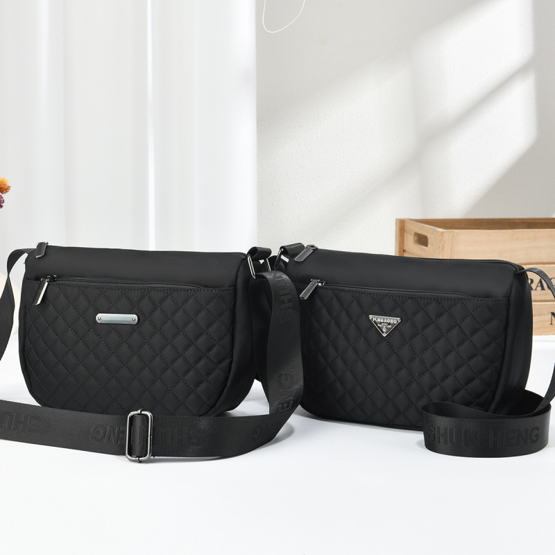 Crossbody torba od Oxford tkanine sa zatvaračem, jednostruka naramenica, unutarnja džep sa zatvaračem i džep za dokumente