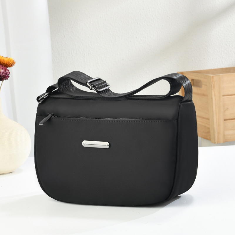 Crossbody torba od Oxford tkanine sa zatvaračem, jednostruka naramenica, unutarnja džep sa zatvaračem i džep za dokumente