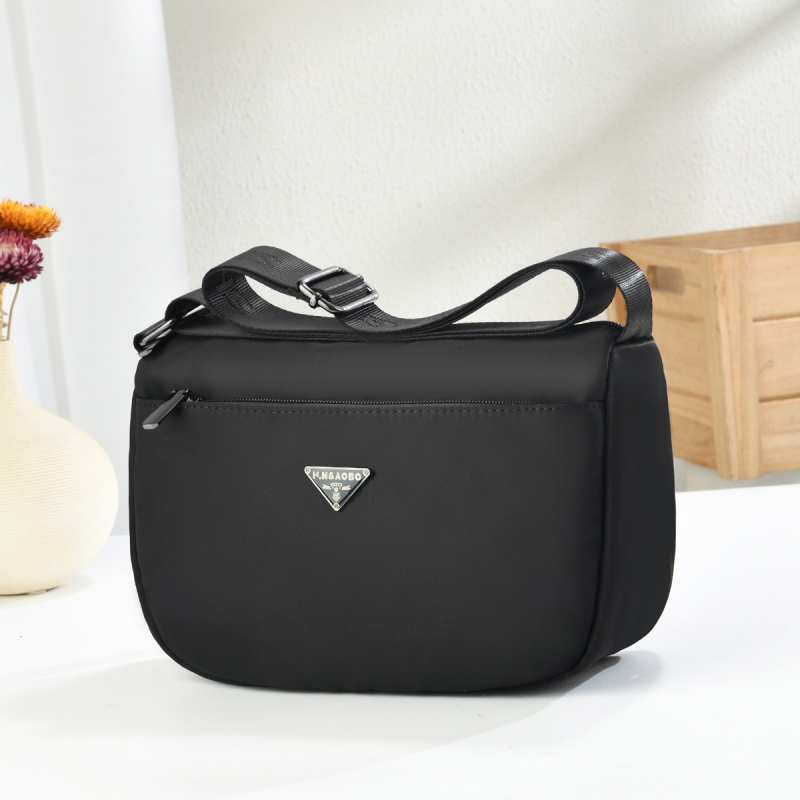 Crossbody torba od Oxford tkanine sa zatvaračem, jednostruka naramenica, unutarnja džep sa zatvaračem i džep za dokumente