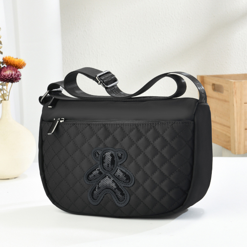 Crossbody torba od Oxford tkanine sa zatvaračem, jednostruka naramenica, unutarnja džep sa zatvaračem i džep za dokumente