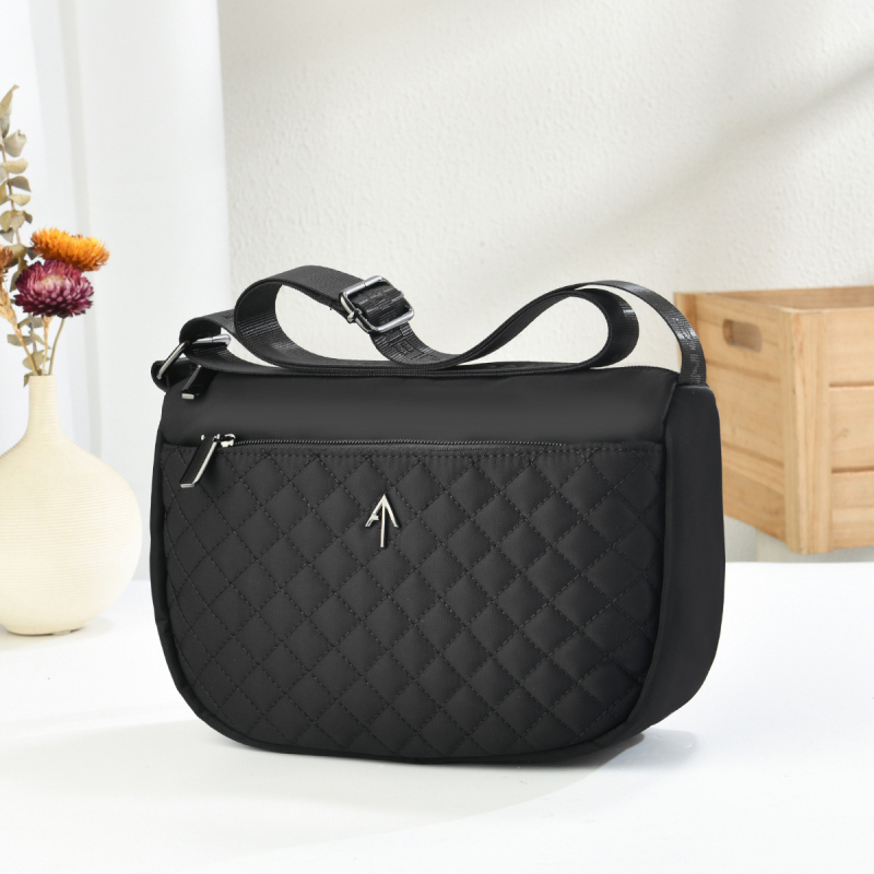 Crossbody torba od Oxford tkanine sa zatvaračem, jednostruka naramenica, unutarnja džep sa zatvaračem i džep za dokumente