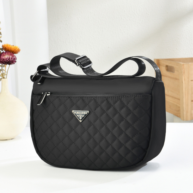 Crossbody torba od Oxford tkanine sa zatvaračem, jednostruka naramenica, unutarnja džep sa zatvaračem i džep za dokumente