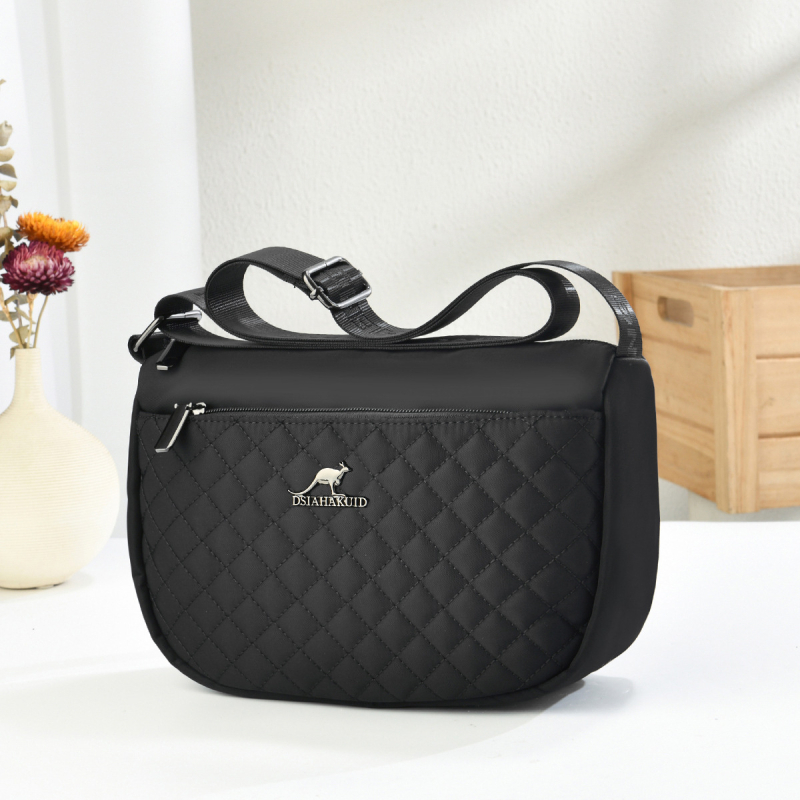 Crossbody torba od Oxford tkanine sa zatvaračem, jednostruka naramenica, unutarnja džep sa zatvaračem i džep za dokumente