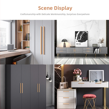 Λαβή πόρτας ντουλάπας σε σχήμα Ι, με επεκτεινόμενο κυκλικό άκρο, αντι-σύγκρουση, μοντέρνος ελαφρύς πολυτελής σχεδιασμός, κράμα αλουμινίου, χύτευση υπό πίεση, μοντέλο 776