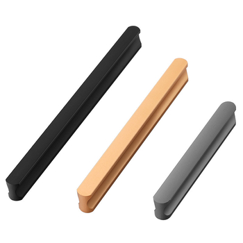 Λαβή πόρτας ντουλάπας σε σχήμα Ι, με επεκτεινόμενο κυκλικό άκρο, αντι-σύγκρουση, μοντέρνος ελαφρύς πολυτελής σχεδιασμός, κράμα αλουμινίου, χύτευση υπό πίεση, μοντέλο 776