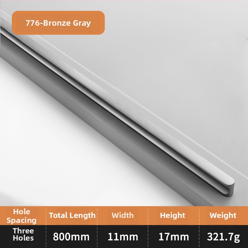 Λαβή πόρτας ντουλάπας σε σχήμα Ι, με επεκτεινόμενο κυκλικό άκρο, αντι-σύγκρουση, μοντέρνος ελαφρύς πολυτελής σχεδιασμός, κράμα αλουμινίου, χύτευση υπό πίεση, μοντέλο 776