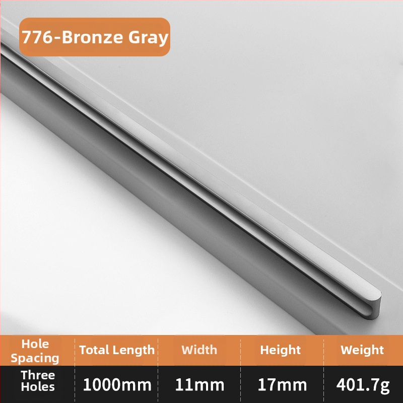 Λαβή πόρτας ντουλάπας σε σχήμα Ι, με επεκτεινόμενο κυκλικό άκρο, αντι-σύγκρουση, μοντέρνος ελαφρύς πολυτελής σχεδιασμός, κράμα αλουμινίου, χύτευση υπό πίεση, μοντέλο 776