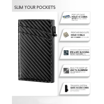 Držač kartica s RFID zaštitom, PU materijal, Unisex, QUXIS, PU podstava