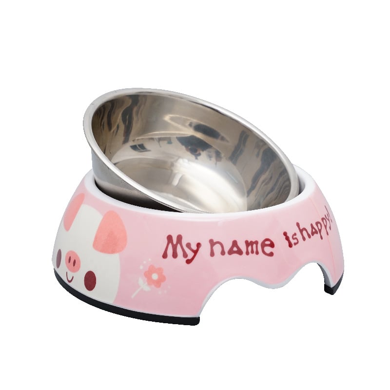 Μπολ σκύλου από μελαμίνη 2-in-1 για νερό και φαγητό, σχέδιο κινούμένων σχεδίων, μάρκα XS