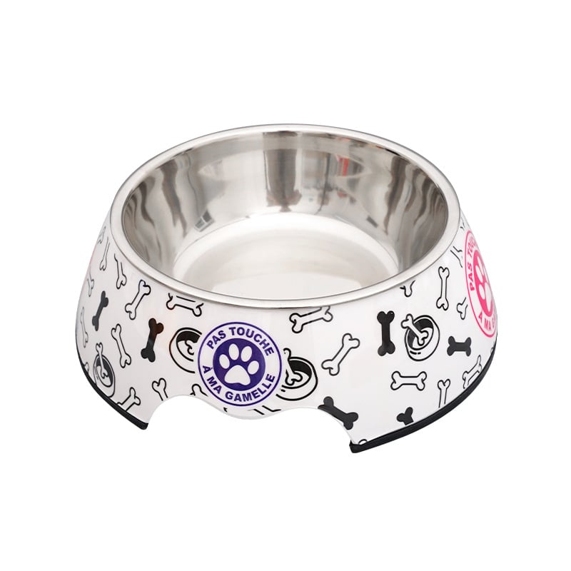 Μπολ σκύλου από μελαμίνη 2-in-1 για νερό και φαγητό, σχέδιο κινούμένων σχεδίων, μάρκα XS