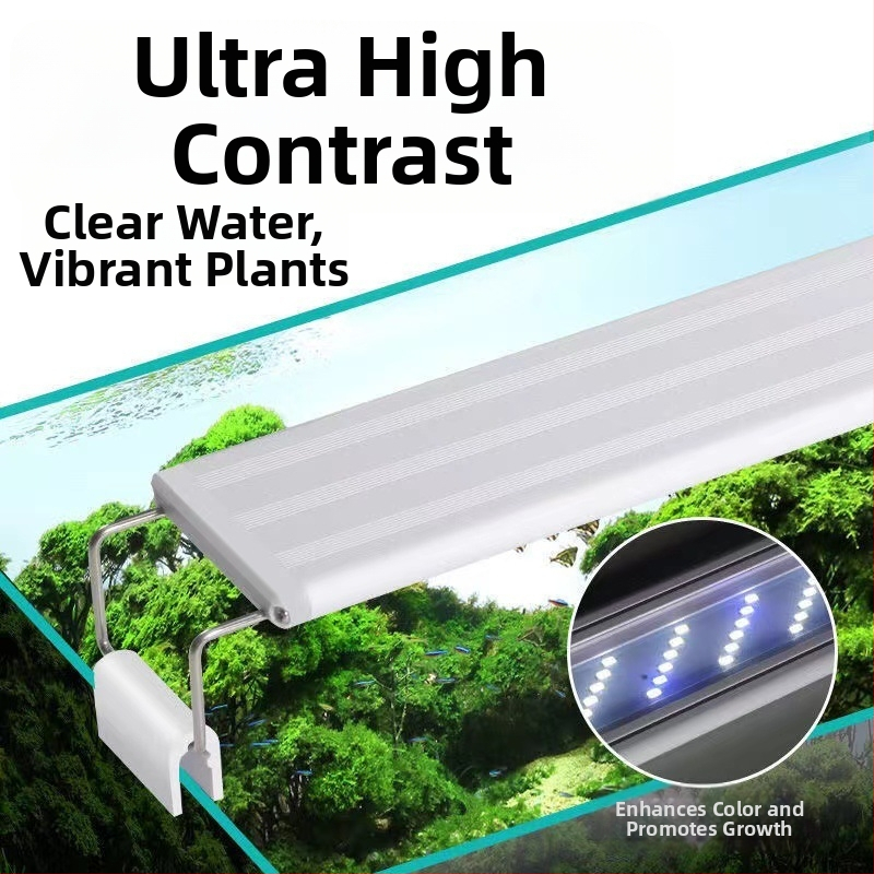 LED φωτιστικό ενυδρείου με πλήρες φάσμα και δυνατότητα αλλαγής χρώματος, κλιπ για στήριξη σε ενυδρείο