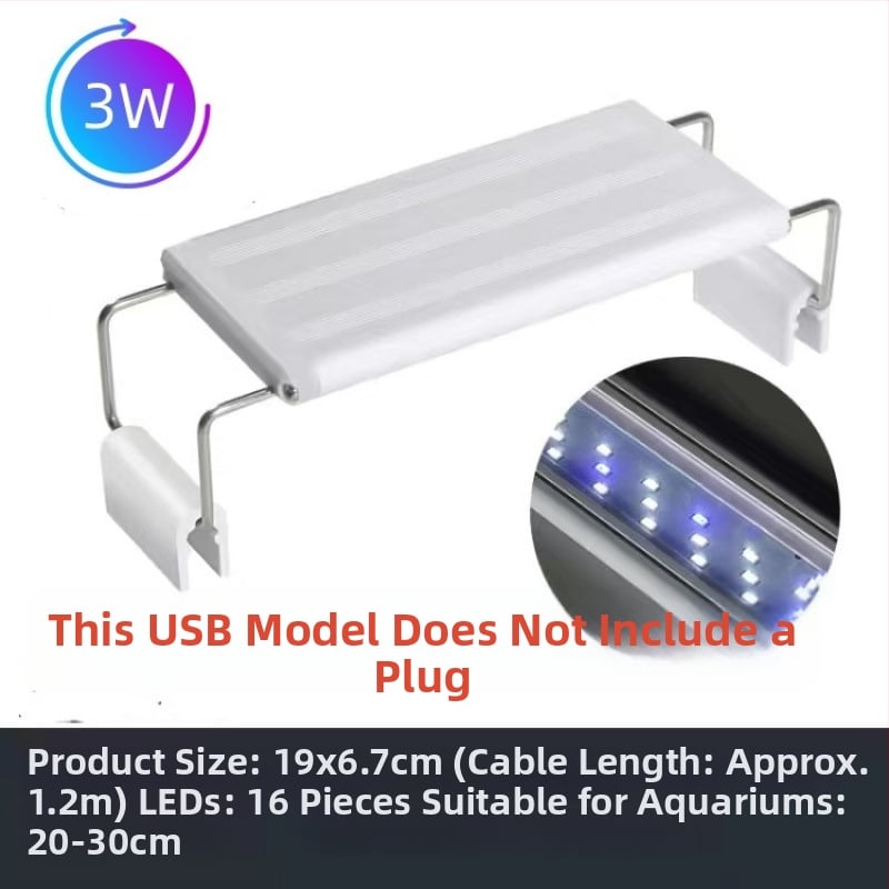 LED φωτιστικό ενυδρείου με πλήρες φάσμα και δυνατότητα αλλαγής χρώματος, κλιπ για στήριξη σε ενυδρείο