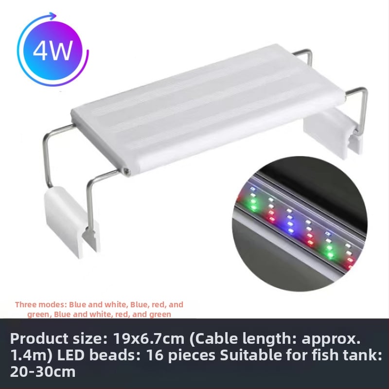 LED φωτιστικό ενυδρείου με πλήρες φάσμα και δυνατότητα αλλαγής χρώματος, κλιπ για στήριξη σε ενυδρείο