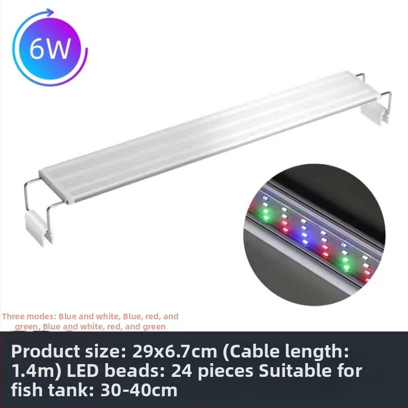 LED φωτιστικό ενυδρείου με πλήρες φάσμα και δυνατότητα αλλαγής χρώματος, κλιπ για στήριξη σε ενυδρείο