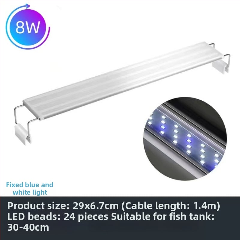 LED φωτιστικό ενυδρείου με πλήρες φάσμα και δυνατότητα αλλαγής χρώματος, κλιπ για στήριξη σε ενυδρείο