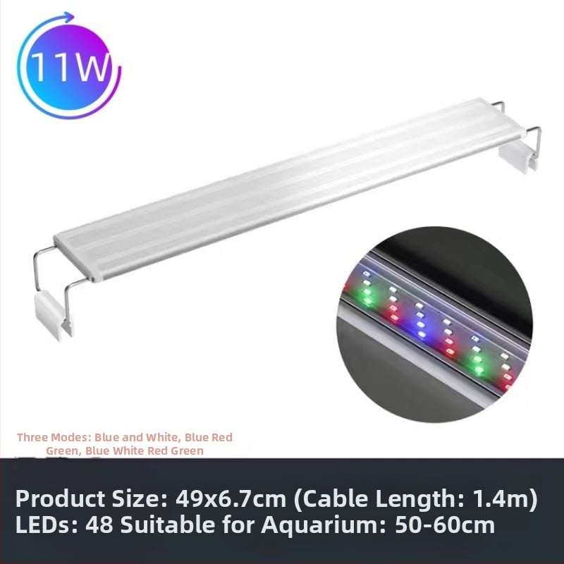 LED φωτιστικό ενυδρείου με πλήρες φάσμα και δυνατότητα αλλαγής χρώματος, κλιπ για στήριξη σε ενυδρείο