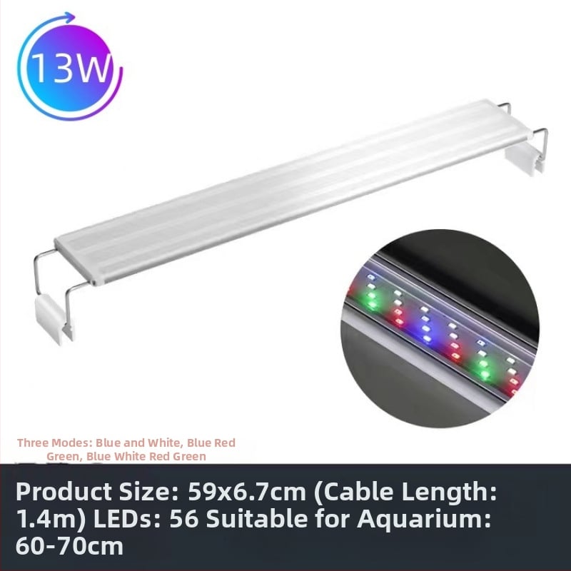 LED φωτιστικό ενυδρείου με πλήρες φάσμα και δυνατότητα αλλαγής χρώματος, κλιπ για στήριξη σε ενυδρείο