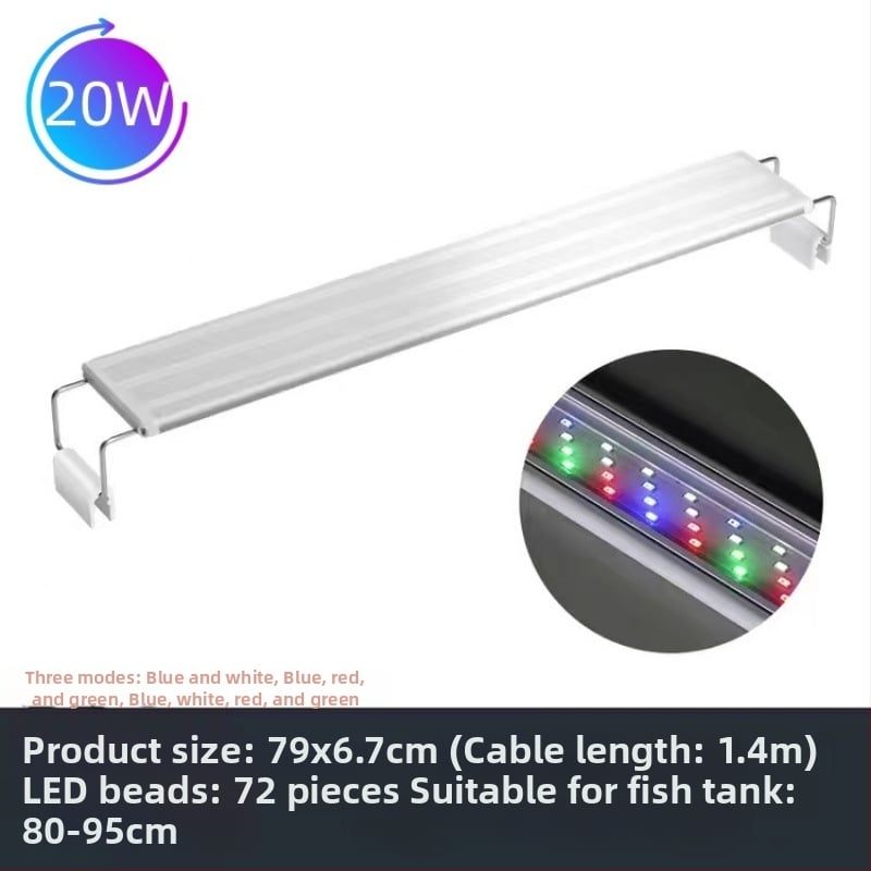 LED φωτιστικό ενυδρείου με πλήρες φάσμα και δυνατότητα αλλαγής χρώματος, κλιπ για στήριξη σε ενυδρείο