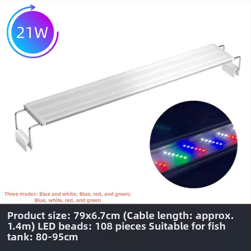 LED φωτιστικό ενυδρείου με πλήρες φάσμα και δυνατότητα αλλαγής χρώματος, κλιπ για στήριξη σε ενυδρείο