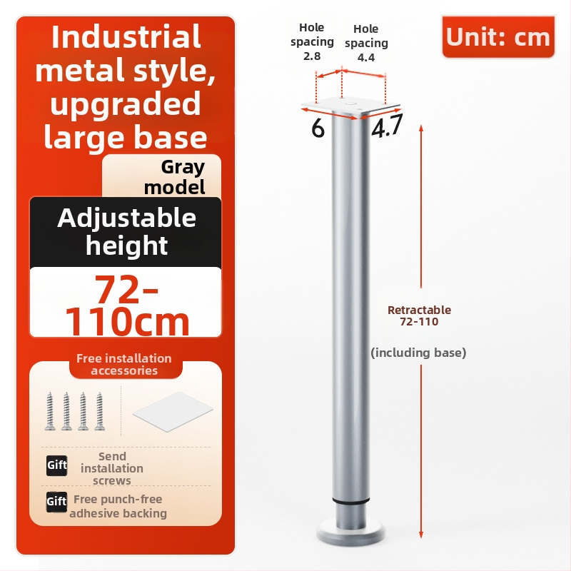 Cosma állítható teleszkópos bútorlábak | univerzális illeszkedés, hideg hengerelt acél, modern minimalist stílus