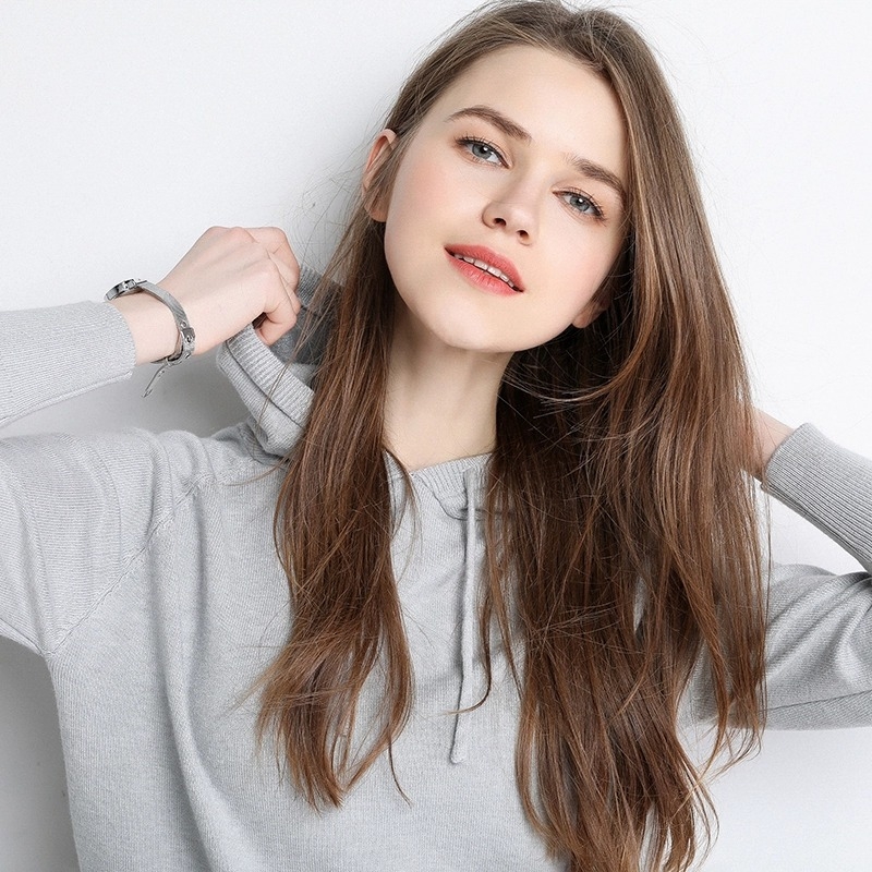 Ζακέτα-φούτερ με κουκούλα από μαλλί και κασμίρ, χαλαρή γραμμή, 70-80% μαλλί, κασμίρ κάτω από 30%, 3D μοτίβο, μακριά μανίκια, μήκος 50-65 cm, Φθινόπωρο 2023