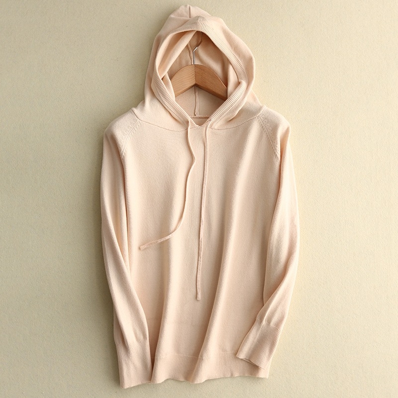 Ζακέτα-φούτερ με κουκούλα από μαλλί και κασμίρ, χαλαρή γραμμή, 70-80% μαλλί, κασμίρ κάτω από 30%, 3D μοτίβο, μακριά μανίκια, μήκος 50-65 cm, Φθινόπωρο 2023