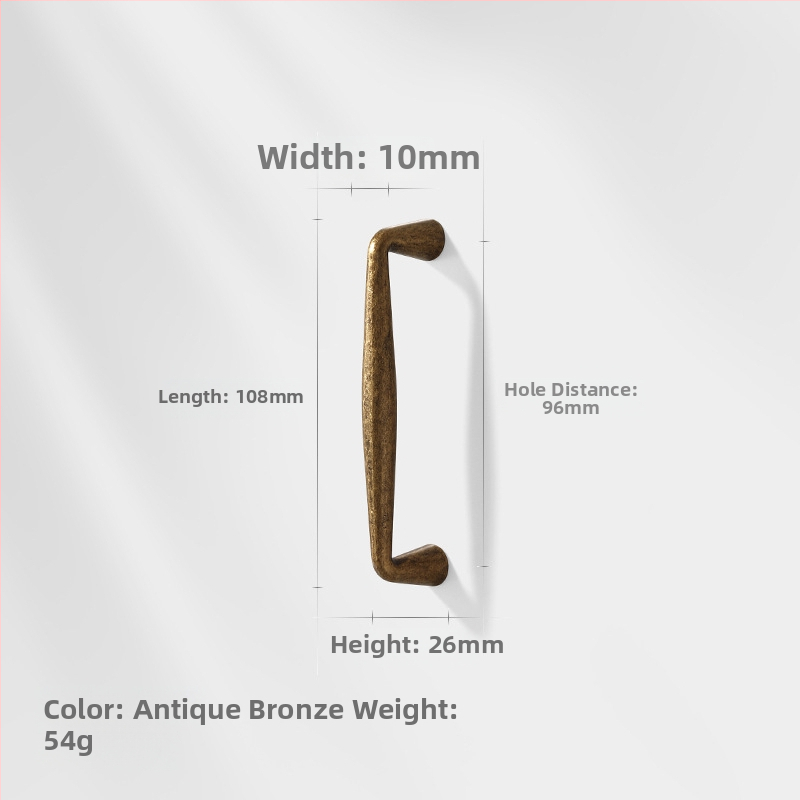 Λαβή πόρτας ντουλάπας από κράμμα ψευδαργύρου, βορειοευρωπαϊκό στυλ, γυαλισμένη και ηλεκτροπλατιωμένη