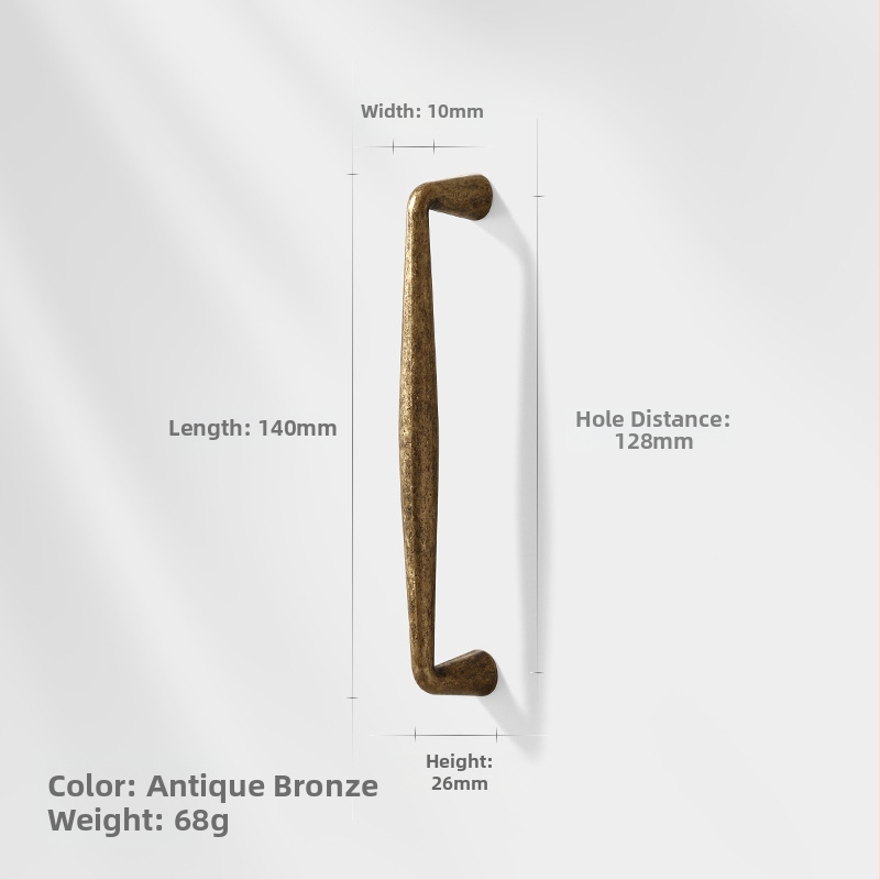 Λαβή πόρτας ντουλάπας από κράμμα ψευδαργύρου, βορειοευρωπαϊκό στυλ, γυαλισμένη και ηλεκτροπλατιωμένη