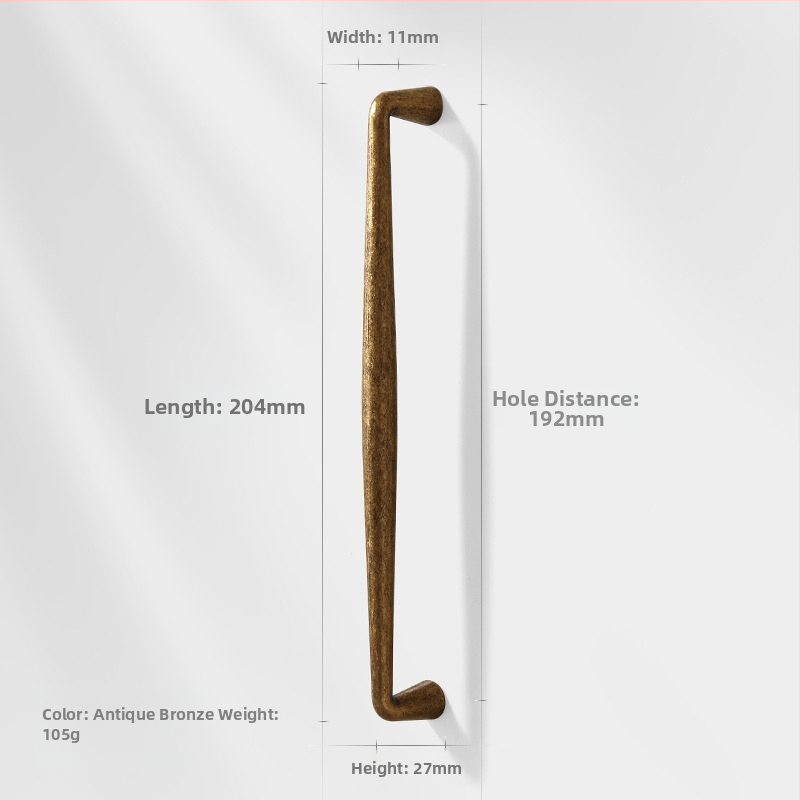 Λαβή πόρτας ντουλάπας από κράμμα ψευδαργύρου, βορειοευρωπαϊκό στυλ, γυαλισμένη και ηλεκτροπλατιωμένη